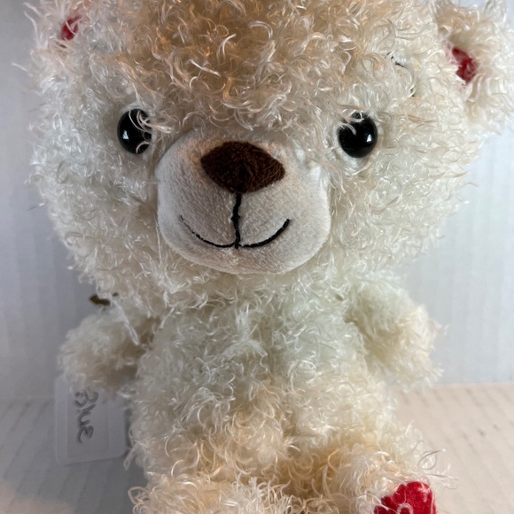 Vintage Hallmark Cuddles to Share White Fluffy Plush Bear 8" Valentine's Bear - Picture 3 of 7